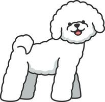 bichon cane icona. vettore illustrazione di carino cane. isolato su bianca sfondo.