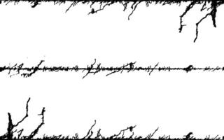 un' nero e bianca vettore di un' filo recinto albero con rami, grunge effetto, barriera frontiere spinoso filo bordatura recinto ostacolo restrizione forze