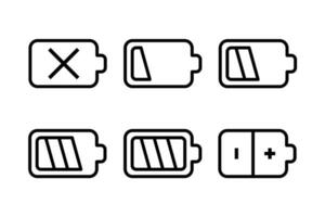 batteria icona imballare vettore design illustrazione