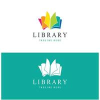 libro o biblioteca logo per librerie, libro aziende, editori, enciclopedie, biblioteche, formazione scolastica, digitale libri, vettori