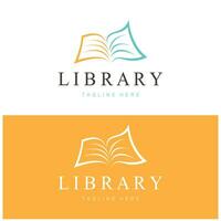 libro o biblioteca logo per librerie, libro aziende, editori, enciclopedie, biblioteche, formazione scolastica, digitale libri, vettori