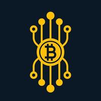 simbolo vettoriale bitcoin