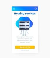 servizi di hosting, progettazione dell'interfaccia utente dell'app mobile, vettore