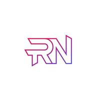rn lettere logo linea design, vettore