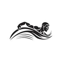 nuoto logo vettore arte, icone, e grafica