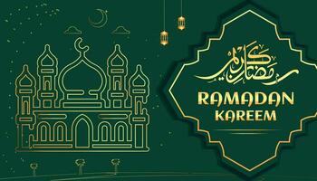 Ramadan kareem eid mubarak celebrazione giorno Islam bandiera sfondo sociale media 3 vettore