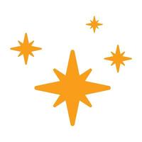 stella scintillante stelle luccica giallo. vettore