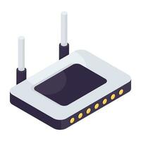 moderno design icona di Wi-Fi router vettore