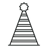 nuovo anno festa cono icona schema vettore. cono stella baldoria vettore