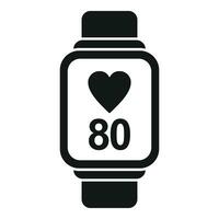 orologio intelligente cuore Vota icona semplice vettore. uomo dolore malattia vettore