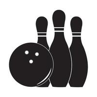 bowling icona logo vettore design modello