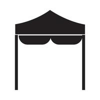 tenda icona logo vettore design modello