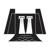 acqua diga icona logo vettore design modello