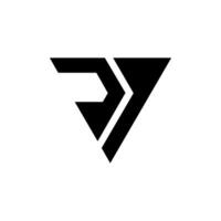 lettera dv o vd moderno unico triangolo forma astratto monogramma logo vettore