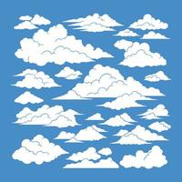 nube clipart vettore impostare, piatto design collezione