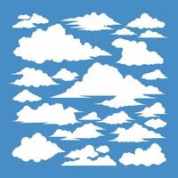 nube clipart vettore impostare, piatto design collezione