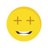 Icona di vettore di emoji positivo