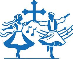 greco popolare danza e corale Festival 2024 danza per vita vettore