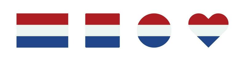 Olanda icona. Olanda bandiera segni. nazionale distintivo simbolo. Europa nazione simboli. cultura etichetta icone. vettore isolato cartello.