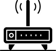 icona del glifo del modem vettore
