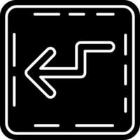 zigzag glifo icona vettore