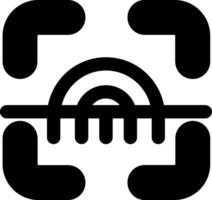 icona del glifo dello scanner vettore