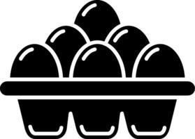 icona del glifo con uova vettore