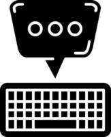icona del glifo della tastiera vettore