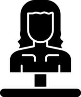 icona del glifo con scultura vettore