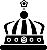 icona del glifo con corona vettore