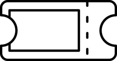 icona della linea del biglietto vettore