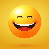 espressione di emoticon sorriso felice vettore