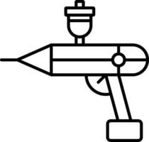 icona della linea dell'aerografo vettore