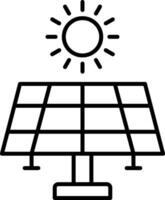 icona della linea di energia solare vettore