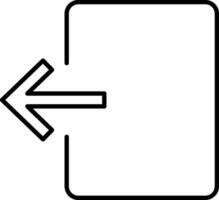 icona della linea della porta di uscita vettore