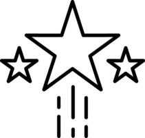 icona della linea di stelle vettore
