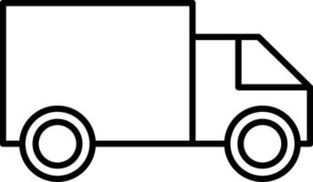 carico furgone linea icona vettore