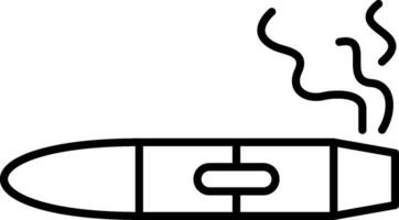 icona della linea di sigari vettore