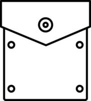 icona della linea del quadrato tascabile vettore