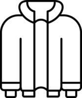 icona della linea della giacca vettore