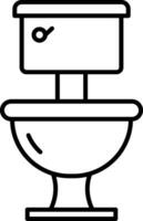 icona della linea del bagno vettore