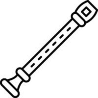 icona della linea del flauto vettore