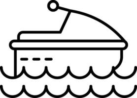 icona della linea di moto d'acqua vettore