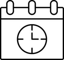 icona della linea di gestione del tempo vettore