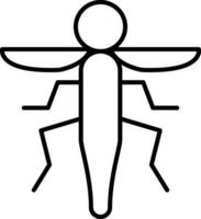 icona della linea dell'insetto vettore