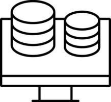 icona della linea finanziaria vettore