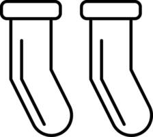 icona della linea di calzini vettore