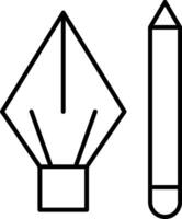 icona della linea di matita vettore