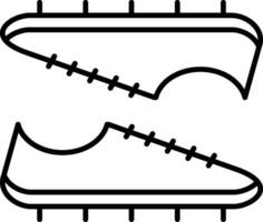 calcio stivali linea icona vettore