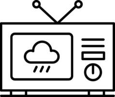 icona della linea di notizie meteorologiche vettore